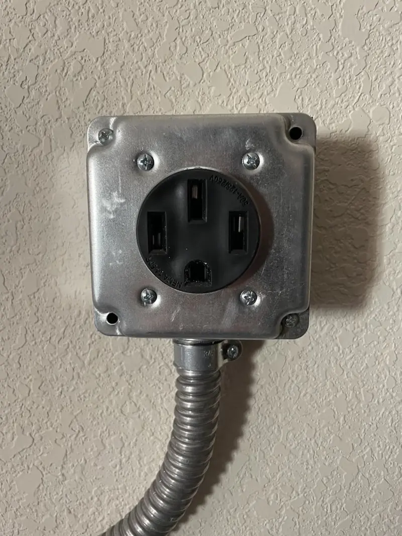 NEMA 14-50 outlet installed for Electrical Panel Upgrade in Spring Hill